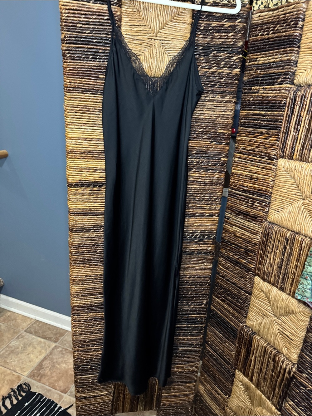 American Eagle Outfitters Black Lace-Trim Slip